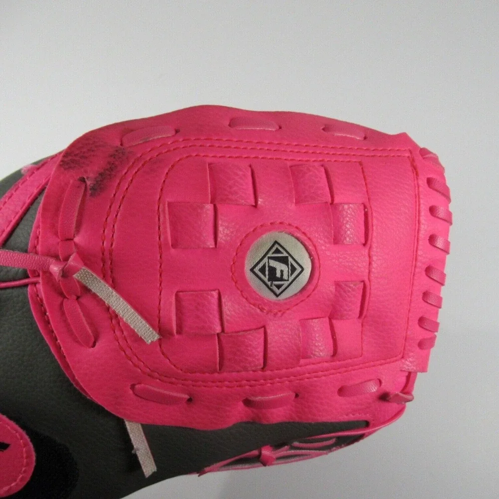 FRANKLIN Girls Pink Gray Contour Fit Baseball Glove RTP 22700 Durabond‎ LHG - Picture 8 of 9